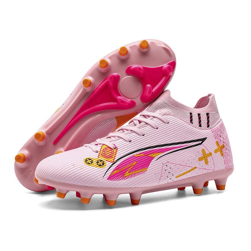 Spot 2025 New Graffiti Kids and Youth Soccer Boots Spike Broken Nail Competition Training Artificial Grass