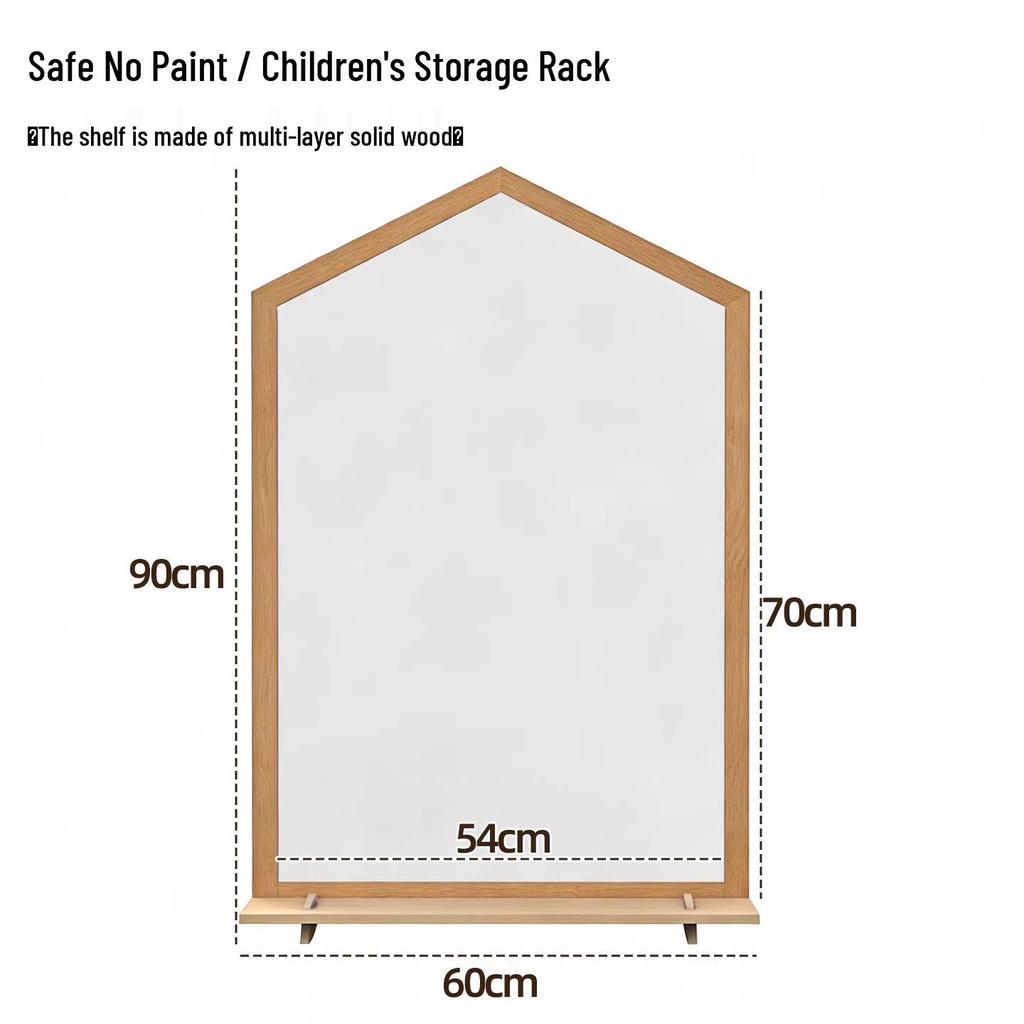 Children's Solid Wood Beech Storage Rack and Picture Book Shelf for Kindergarten