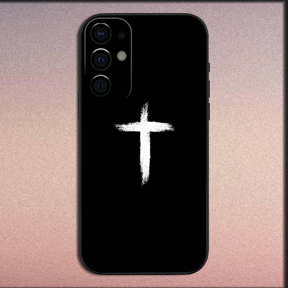 Bible Jesus Christian Cross Phone Case For Samsung S25,S24,S21,S22,S23,S30,Ultra,S20,Plus,Fe,Lite,Note,10,9,5G Black Soft Cover