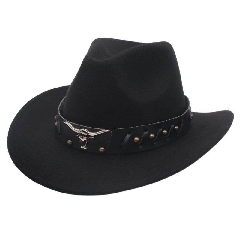 Men Women Cowboy Hat Comfortable Vintage Western Cowboy Hat Felt Fedora Hat Soft For Casual Wear Western Theme Event Outdoor