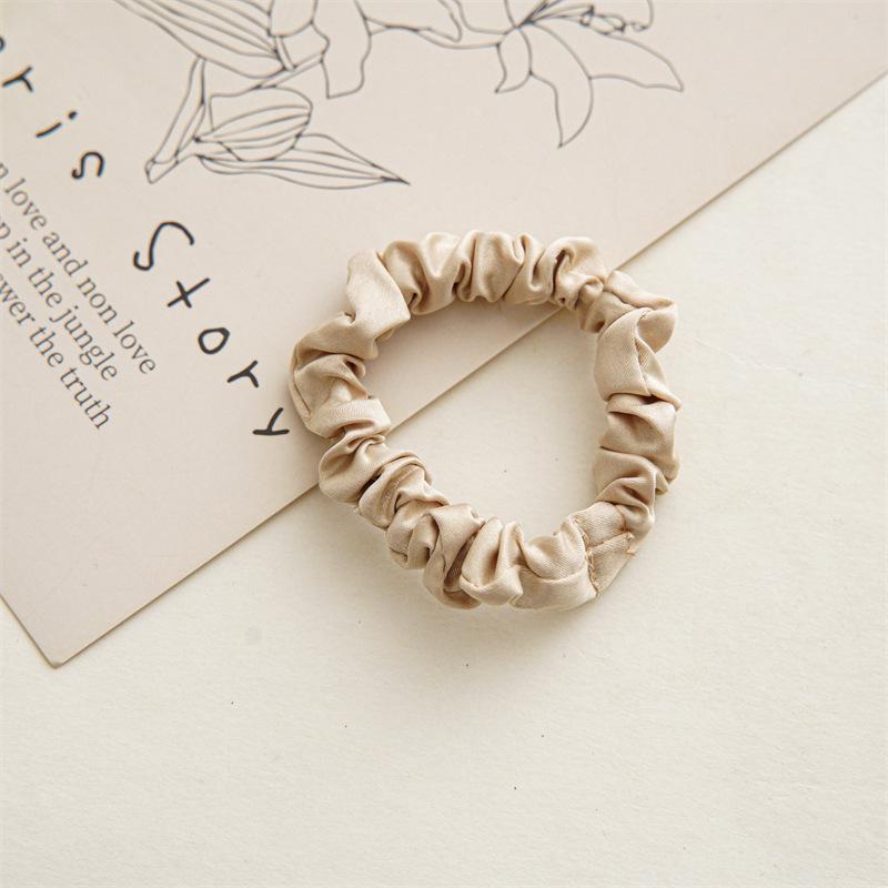 Satin Fabric Scrunchie Set for Women - Elastic Hair Tie Accessories