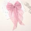 Fashion Chiffon Bow Hair Clip Elegant Women Solid Spring Clip Hair Pin Retro Bow Hairpins Simple Headband Girls Hair Accessories