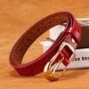 Korean Style Ladies Genuine Leather Belt With Stylish Pin Buckle For Work And Leisure