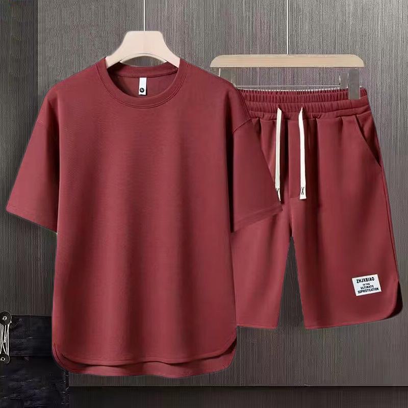 2023 Summer Men's Short-Sleeve T-Shirt & Shorts Sports Set - Trendy High Street Couple's Outfit