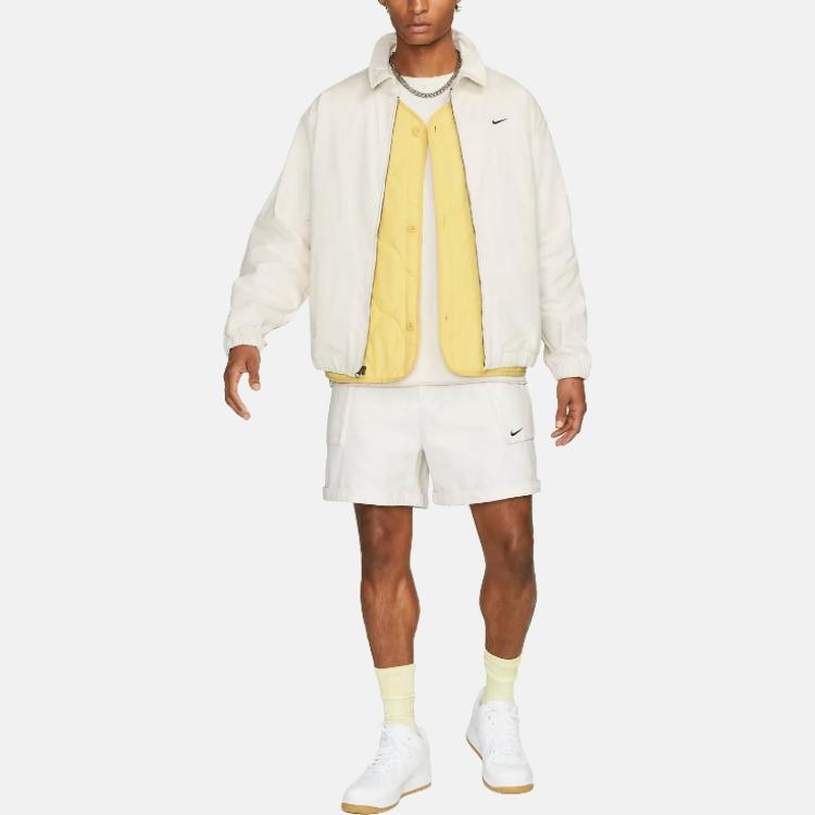 Nike Corduroy Jacket Casual Retro Men Jacket White DX9071-030