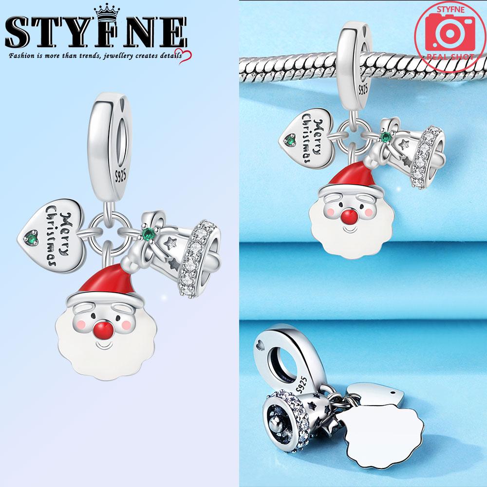 Charms Plata Originales Christmas Snowflake Beads For Charms Copper Bracelet Beads Jewellery Making Women'S Gift