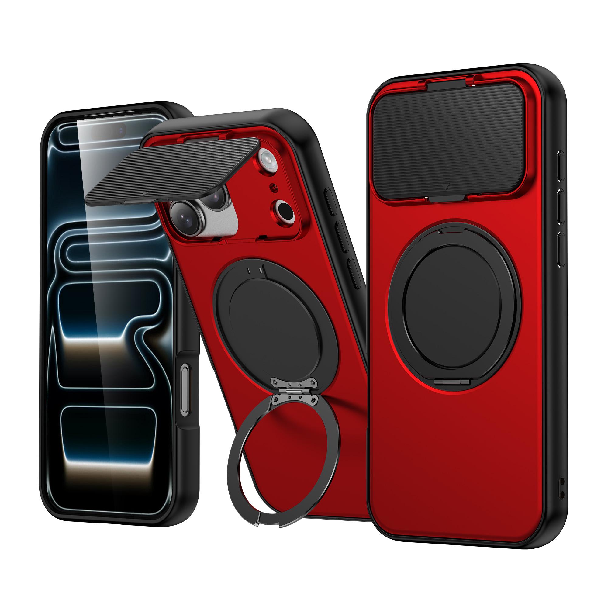 

For Magsafe Magnetic Holder Armor Phone Case for IPhone Air 17 16 Pro Max 15 Plus 14 13 12 11 Pro Camera Protect Bracket Cover iPhone 11 Pro Max