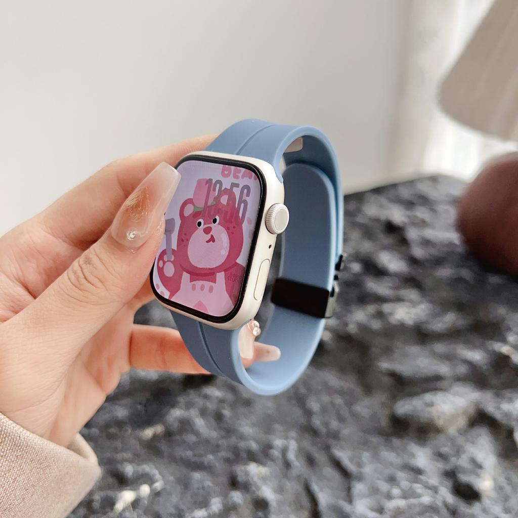 For Apple Applewatch109876 Generation Watch Parachute Buckle Silicone Strap Iwatchse New