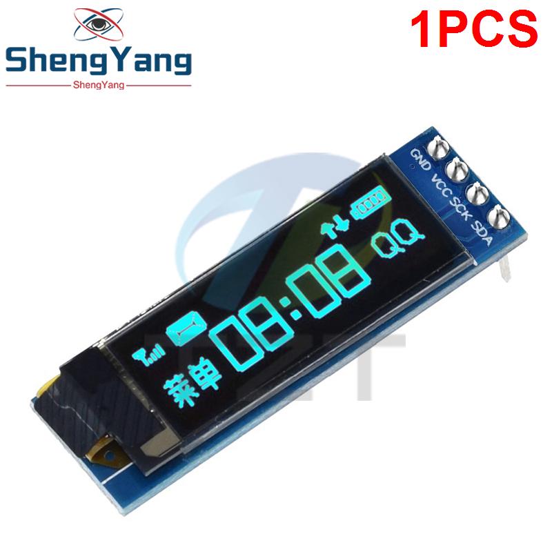TZT 0.91 inch OLED module 0.91" white blue OLED 128X32 OLED LCD LED Display Module 0.91" IIC Communicate