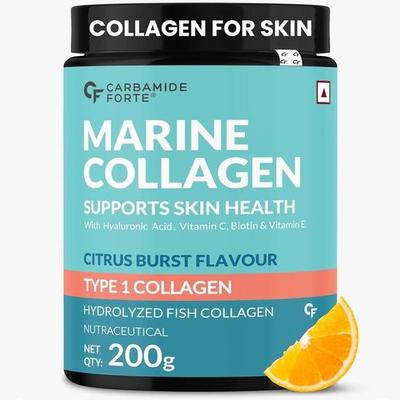 Integratori di Collagene Marino Carbamide Forte per Pelle e Capelli | Collagene Marino in Polvere per Donne e Uomini | Integratori di Collagene Marino per la Pelle - 200g