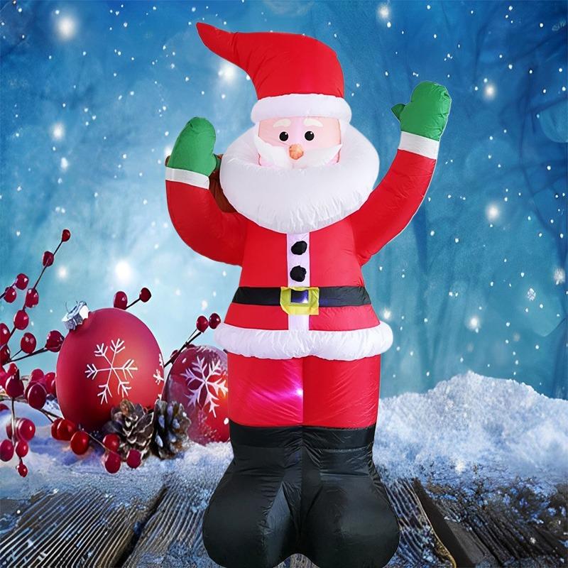 Inflatable Toy Bag Santa Christmas Inflatable Model Luminous Inflatable Model Christmas Atmosphere Decoration Model