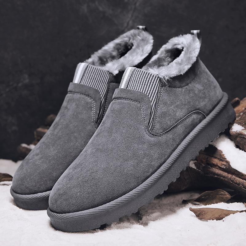 

Модные зимние сноубутсы, хлопковые туфли, плюс теплые ботинки, плюс хлопковая мужская обувь, модные высокие, уличные, повседневные, модные ленивые туфли 39 серый