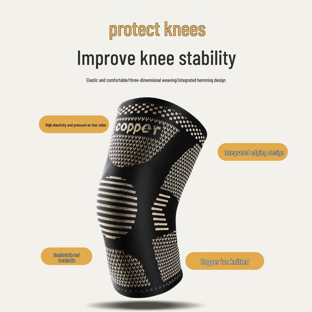 Copper Fiber Elastic Knee Pads for Sports & Fitness