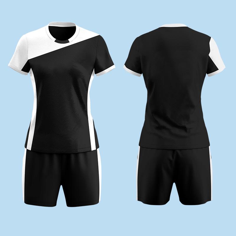 Women's & Men's Volleyball Team Uniform Set - Short-Sleeved, Professional Training Suit with Printed Numbers