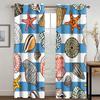 Marine Animal and Plant Theme High Blackout Curtains Shell Pattern Thick Clackout Drape Various Styles Bedroom Home Curtain Hot