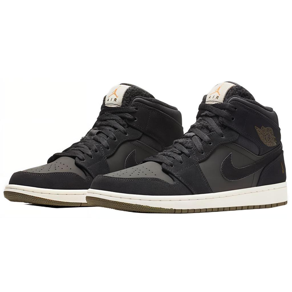 Jordan 1 Mid Black Olive Canvas Men's BQ6579-001