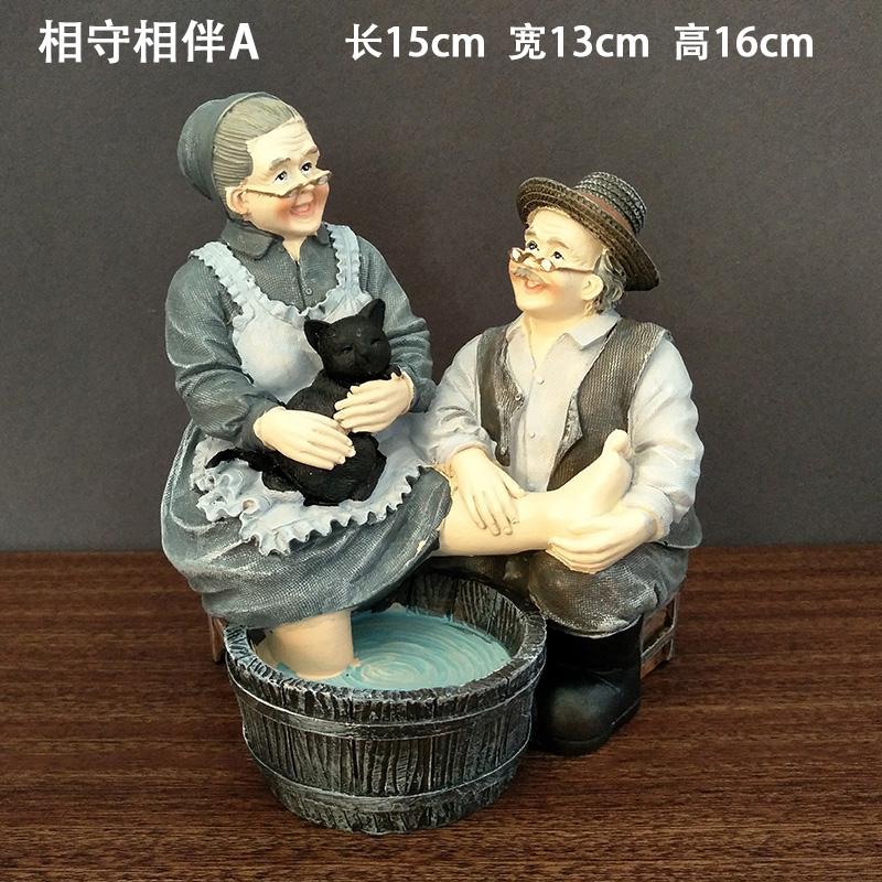 Old Man Old Lady Home Decorations Love Gift Ornament Grandpa And Grandma Grow Old Together Room Decoration Vintage Home Decor