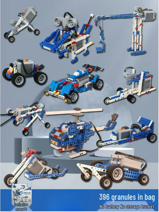 Lego-Compatible Programming Robot with Technic Building Blocks for Educational Play