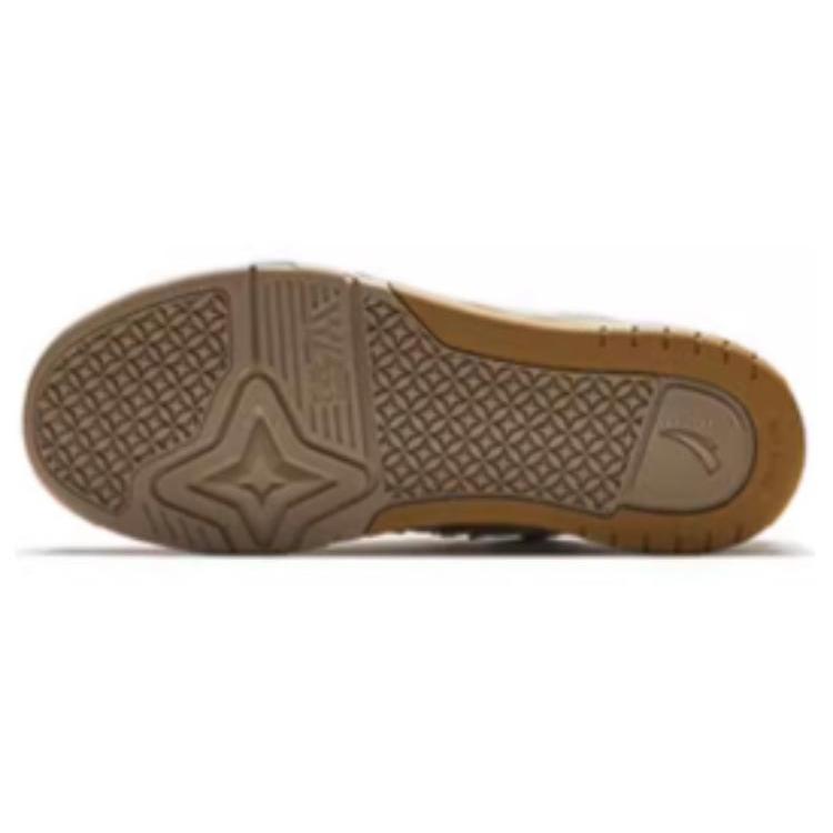 New Anta AOJIE Slip Resistant Breathable Low Top Skateboard Shoes Women's Beige Brown 922418071-5