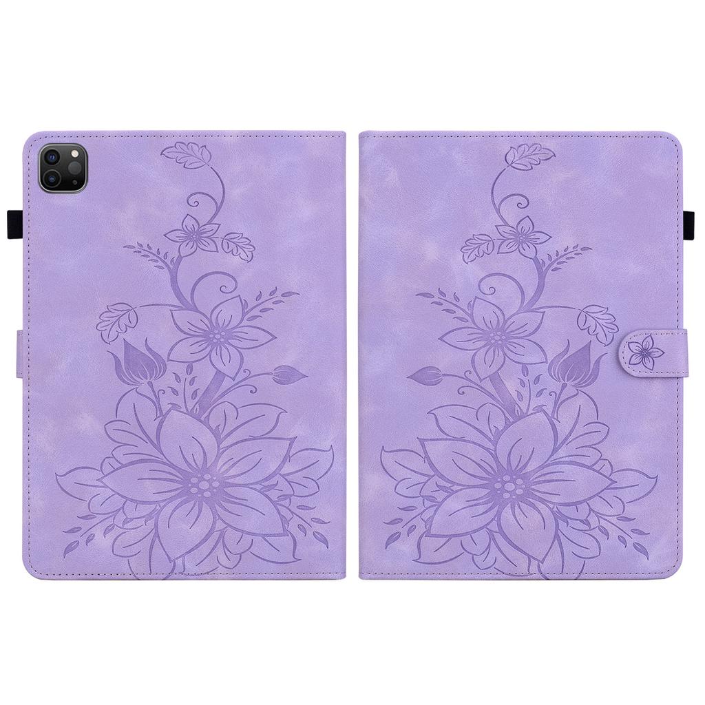 For Apple iPad Pro 12.9 (2018) (Also Known As iPad Pro (12.9-inch, 3rd generation)).PU Leather Exquisite Floral Embossed Design Tablet Case
