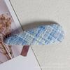 Korean Floral Plaid Triangle Hairpin for Spring-Summer - Clip for Flyaway Bangs and Sides