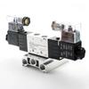 2 - 5 Row Pneumatic 5 Way Double Solenoid Valve Block 4V220-08 Plate With Fitting Manifold 12V DC 24V AC 110V 220V 5/2 24VDC