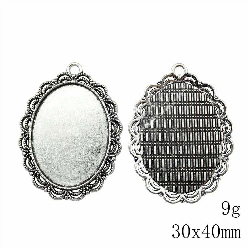 Christmas Decorations Accessories For Making Jewelry Oval Glass Cabochon Base Setting Tray Accessories Parts Ornaments For Home Accessory Parts