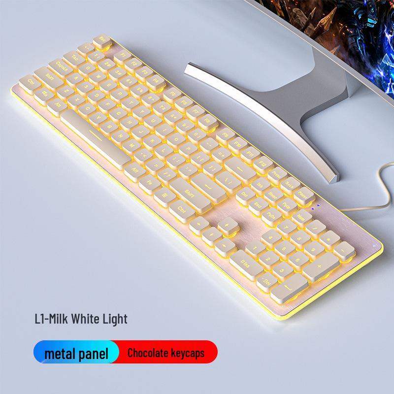 Wolf Path Silent Wireless Keyboard & Mouse Set: Wired for Smooth Typing - Ideal for Gaming & Office Use, Magnetic Switch for Men & Women.