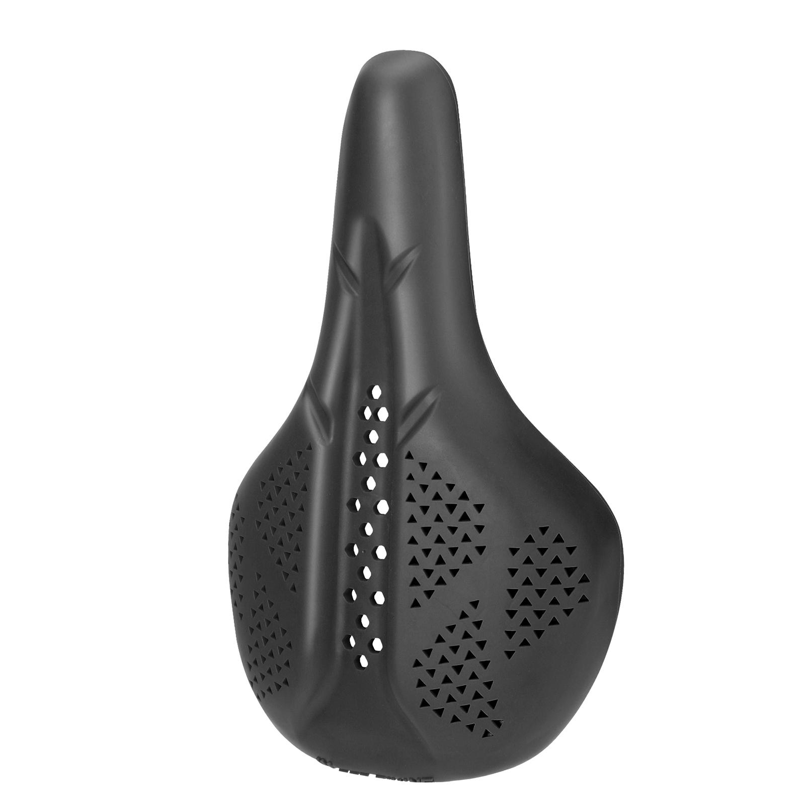 

Полный силиконовый чехол для седла велосипеда, дышащий, сотовый, амортизирующий, мягкий, подушка для седла велосипеда, высокая чёрный