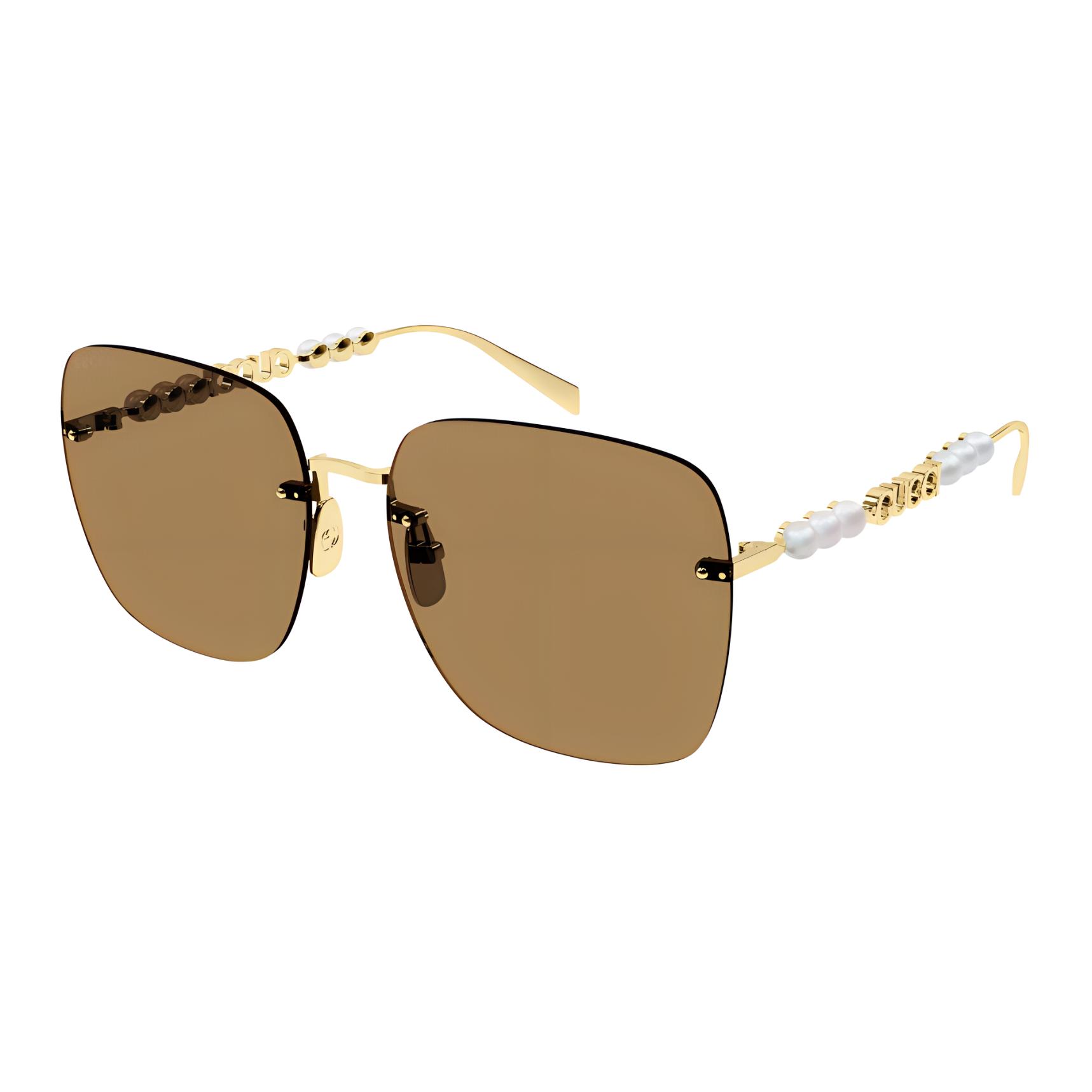 

GUCCI Personalized Design Metallic Square Sunglasses Women s Gold 63 золотой