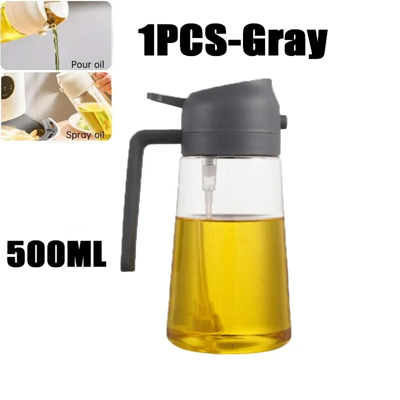 2 In 1 Kitchen Oils Sprayer Olive Oil Spray Plastic Bottle Vinegar Dispenser Kitchen Oil Diffuser Accessories Camping Baking Pic