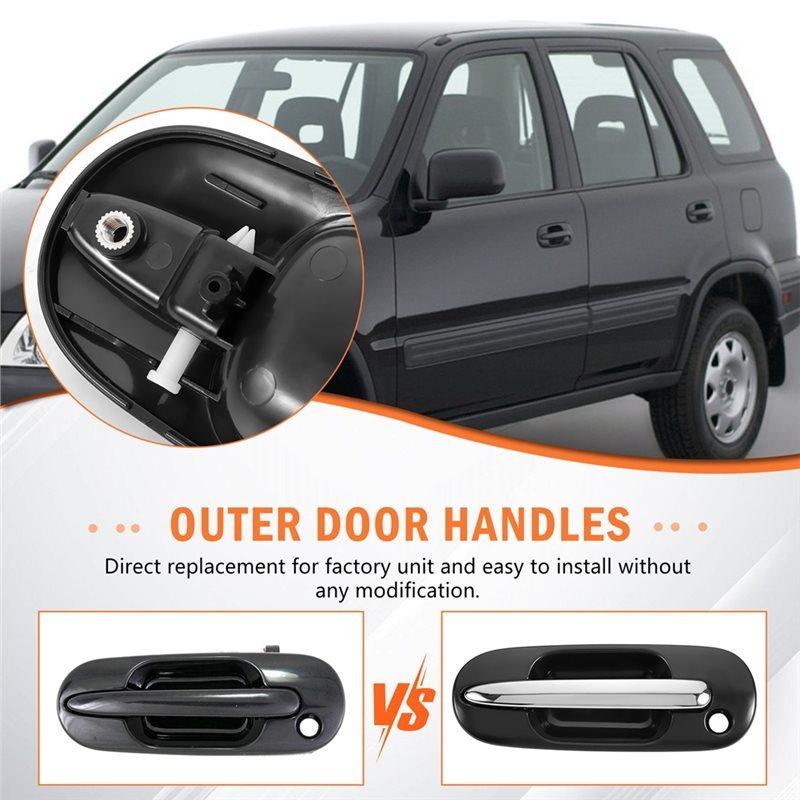 ABIF-Car Side Door Handle Set For Honda CRV 1997-2001 Exterior Handles Part Numbers 72180ST0J02 72140ST0J02 72680ST0J02 72640ST0
