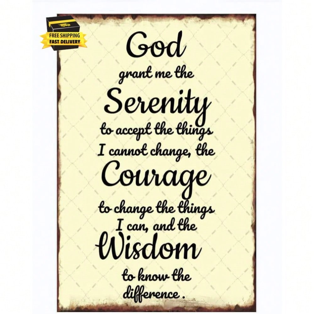 Vintage Metal Tin Sign Wall Decor Inspirational Bible Quotes Home Farmhouse Bar 20x30