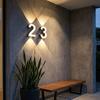 Minimalist Styling Nordic Modern LED Wall Light Simple Geometric Structure Waterproof House Number Plaque Lamp