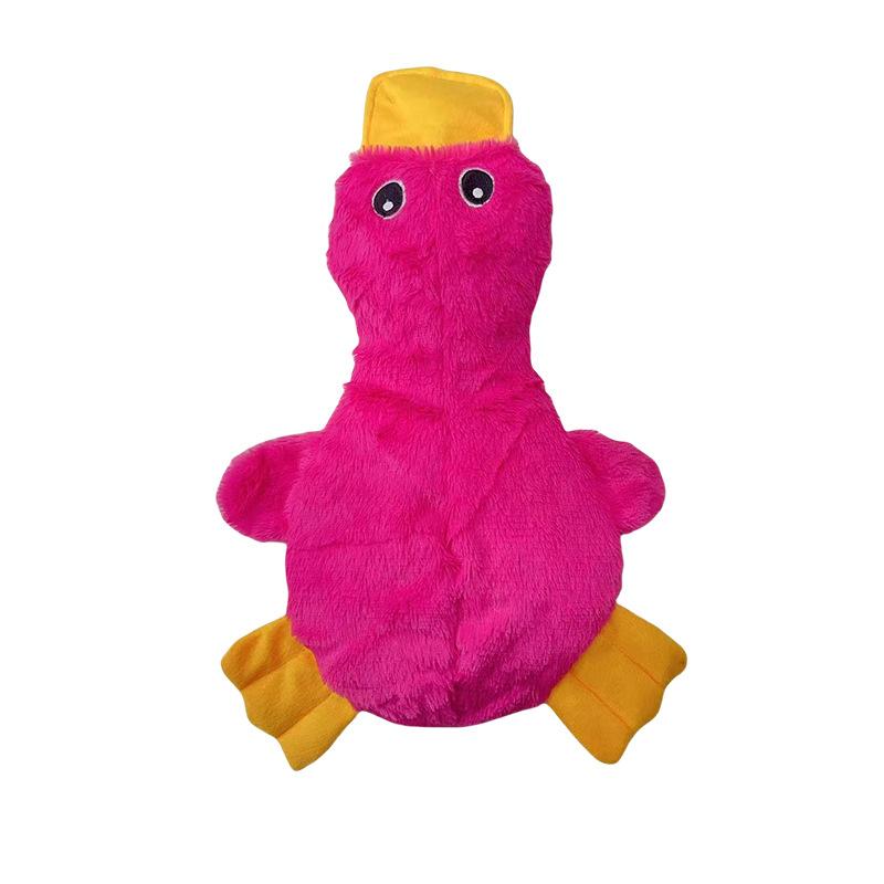 Yellow Duck Plush Squeaky Dog Toy – Soft Interactive Puppy Chew Boredom Buster Toy