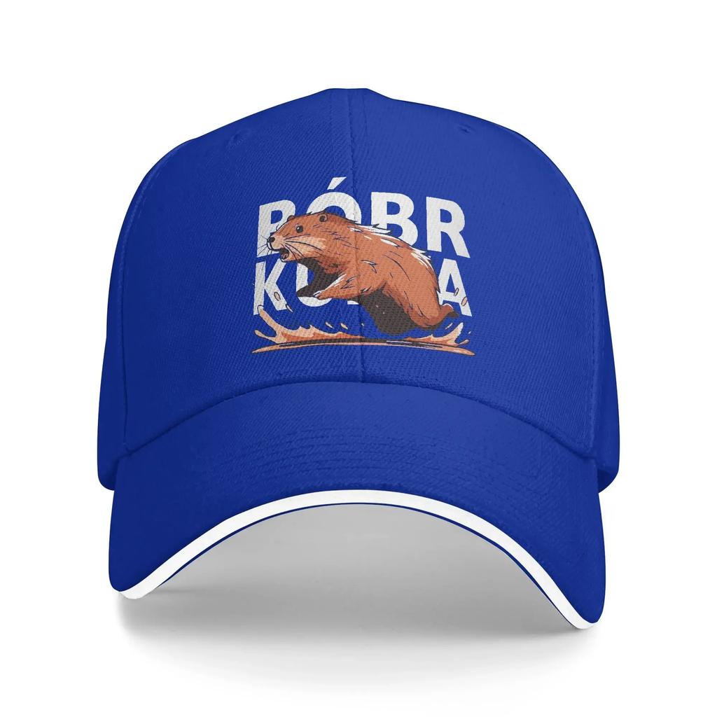 Summer Casual Baseball Cap Synthwave Polish Beaver Meme Bobr Bober Kurwa Outdoor Sport Hot Sale  Fitted Retro Baseball Caps