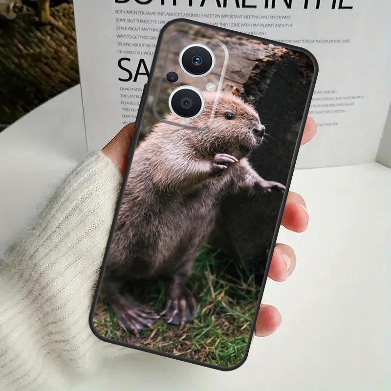 Animal Beaver Case For OPPO Reno 12F 13F 14F 10 11 12 13 14 Pro 8T 7 8 Lite OPPO Find X6 X5 X8 X9 Pro Cover