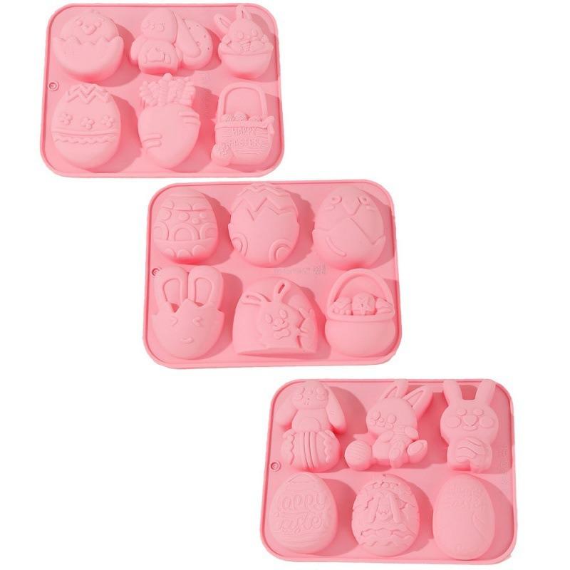 1PC rabbit egg chocolate mold household DIY plaster ornament aromatherapy pinch cake dessert