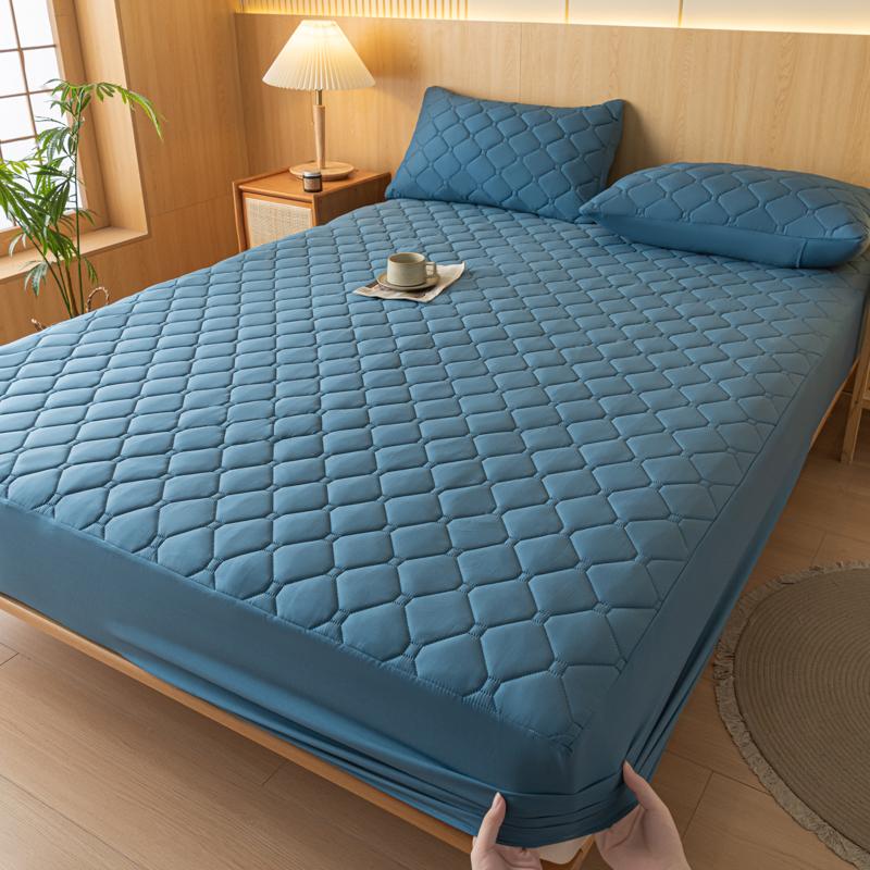 

1шт серый чехол для матраса водонепроницаемые покрывала стеганые простыни на резинке утолщенные простыни для дома housses de matelas(Нет наволочки) Single 90x200cm 1pc