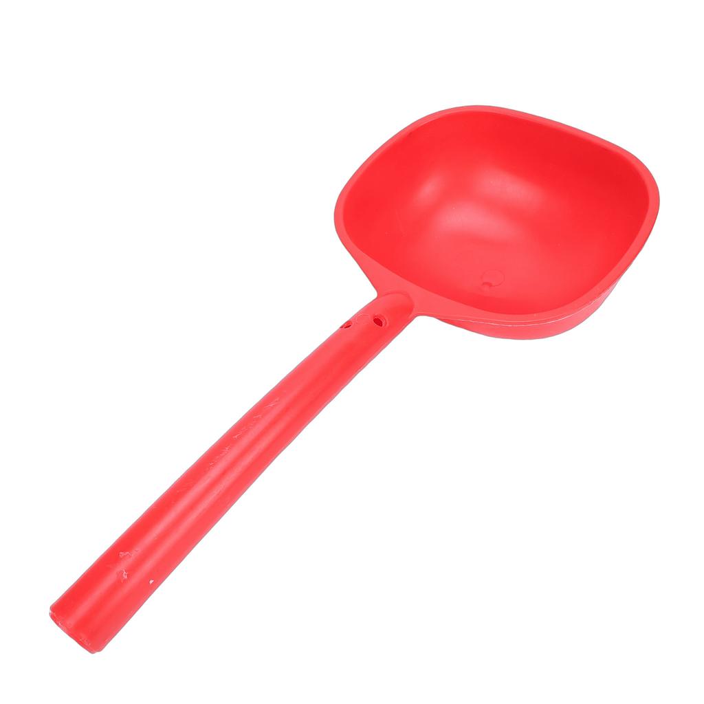 Long Handle Water Ladle Large Diameter Plastic Watering Spoon for Kitchen Bathroom Garden Farm Red