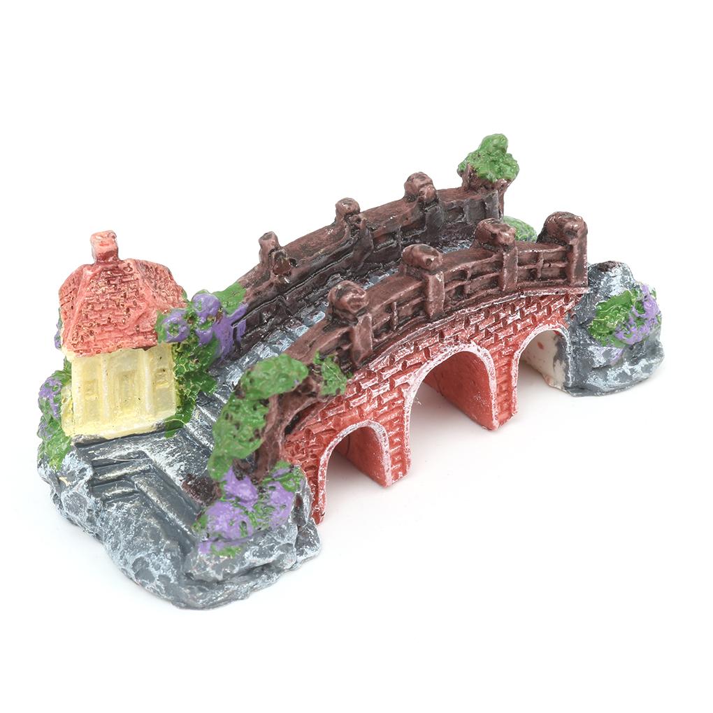 

Аквариумный мост из смолы, ландшафтное украшение, павильон, дерево, декор для аквариума NE