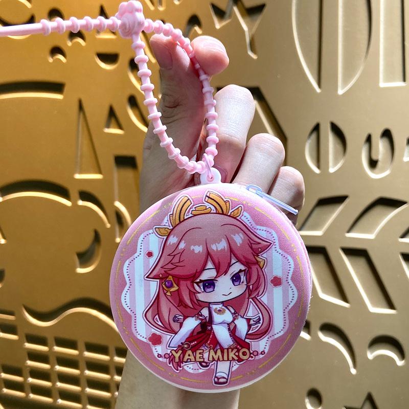 Genshin Anime Münzaufbewahrung & Schlüsselanhänger Anhänger Geschenkset
