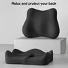 Seat Cushion with Separate Backrest Memory Foam Cushion with Back Support Office Chair Cushion for Sciatica Relief Lumbar Support Car Travel Use