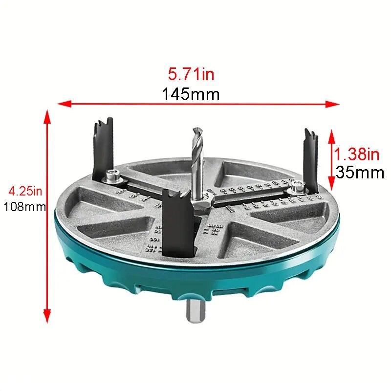 45-130mm Multifunctional Adjustable Woodworking Hole Opener Gypsum Board Plastic Aluminum Board Electric Drill Drilling Bit Tool
