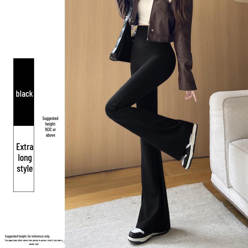 

Plus Velvet Micro Flare Women s Pants 2024: High Waist Slimming Yoga Shark, Wide-Leg Casual for Autumn/Winter. L for 100-120 Jin