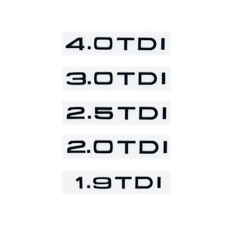 3D 1.9 2.0 2.5 3.0 4.0 TDI Car Trunk ABS Badge Emblem Rear Tailgate Fender Door Adhesive Badge For Audi A4 A5 A6 A7 A8 Q3 Q5 Q7