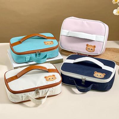 Simpatica Borsa Termica Portapranzo Cartoon Oxford Grande Capacità Bambini Studenti Porta Bento Borsa Portaoggetti Borsa Termica Portatile Borsa Frigo da Picnic