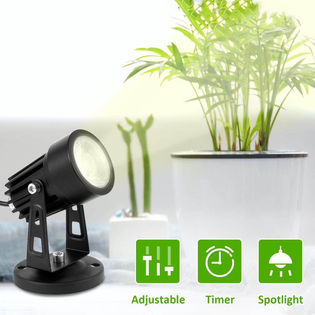 LED Uplight Lawn Lamp Indoor and Outdoor Plant Spotlight Plant Landscape Lighting 3w USB Power Saving 10 Brightness Levels