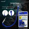 High Carbon Steel Blue Tube Round Bend Hooks with Barbs for Crucian Carp & Sea Fishing.
