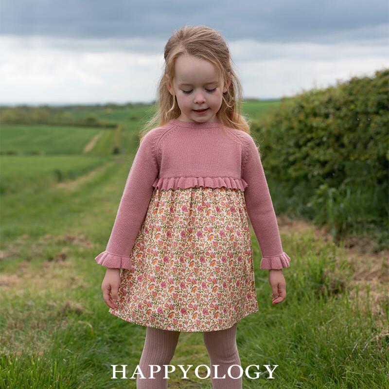 Happyology Girls  Long Sleeve Floral Princess Dress 3Y